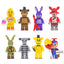 Five Nights at Freddy's minifigure set Freddy Fazbear, Bonnie The, Chica The LEGO-compatible building block toys | 8-piece set