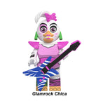 Glamrock Chica minifigure, Security Breach character custom building block figure.