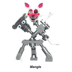 Mangle (Known As Toy Foxy) FNaF minifigure, high-detail custom building block collectible for horror fans.