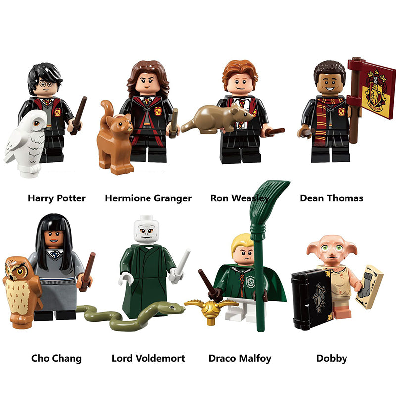 Harry Potter minifigure set Harry Potter, Hermione Granger, Ron Weasley LEGO-compatible building block toys | 8-piece set Main image