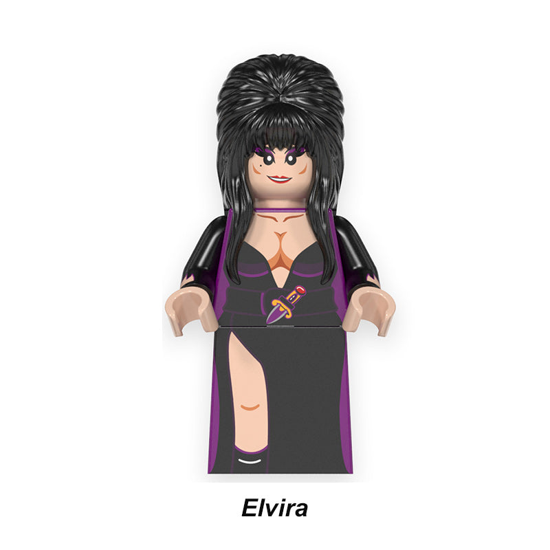 Elvira Horror Movie LEGO-compatible minifigure | custom brick toy figure