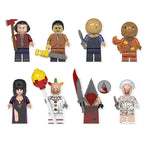 Horror Movie minifigure set Elvira, Jack Torrance, Jason Voorhees Sack Face LEGO-compatible building block toys | 8-piece set