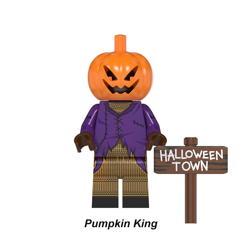 Pumpkin King Nightmare Before Christmas LEGO-compatible minifigure | custom brick minifigures