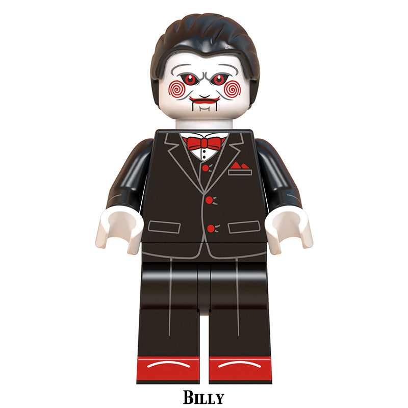 Horror Movie Billy The Puppet From Saw, Lego-compatible Building Block Minifigures, 8 Pcs Collection
