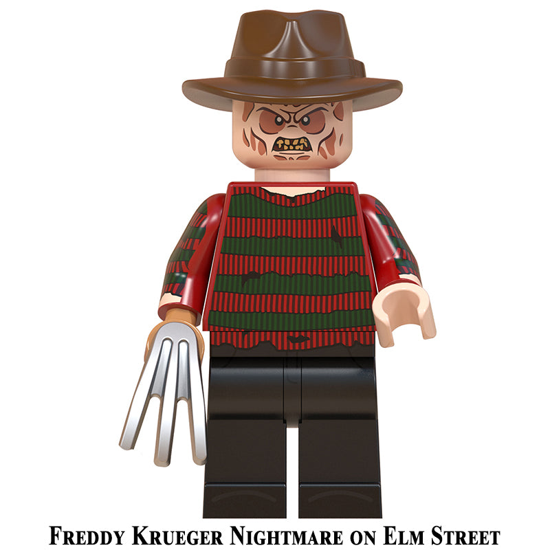 Horror Movie Freddy Krueger From A Nightmare On Elm Street, Lego-compatible Building Block Minifigures, 8 Pcs Collection