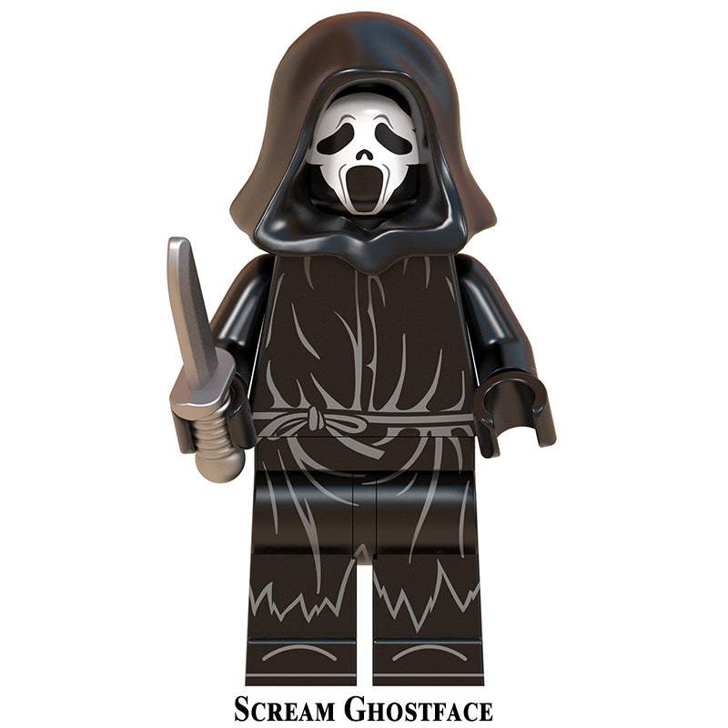 Horror Movie Ghostface From Scream, Lego-compatible Building Block Minifigures, 8 Pcs Collection