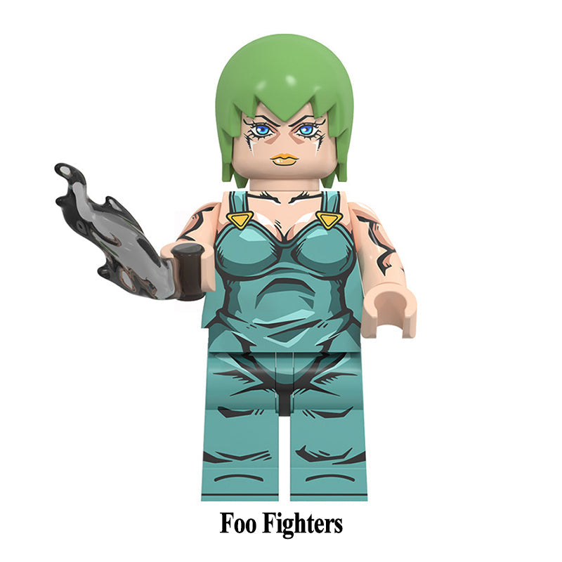 Foo Fighters F.F. JoJo's Bizarre Adventure LEGO-compatible minifigure | custom brick minifigures