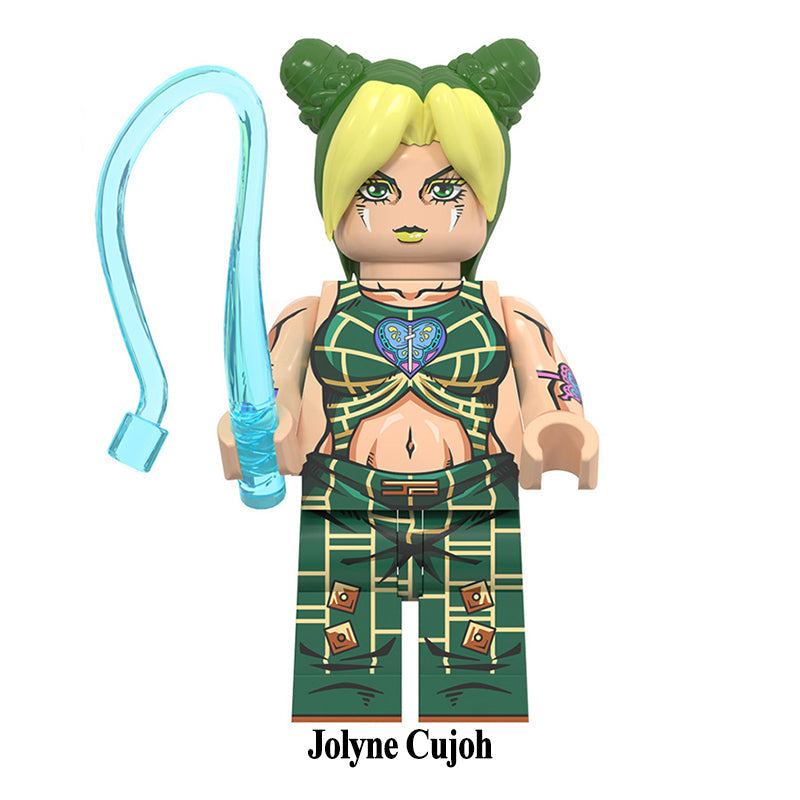 Jolyne Cujoh Stone Ocean LEGO-compatible minifigure | custom brick minifigures