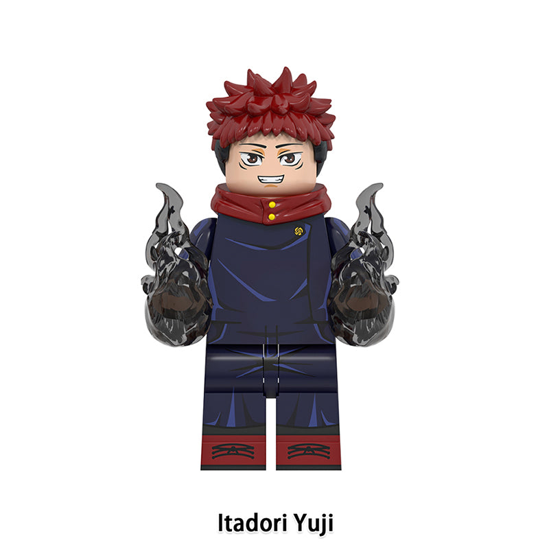 Yuji Itadori Jujutsu Kaisen LEGO-compatible minifigure | custom brick minifigures