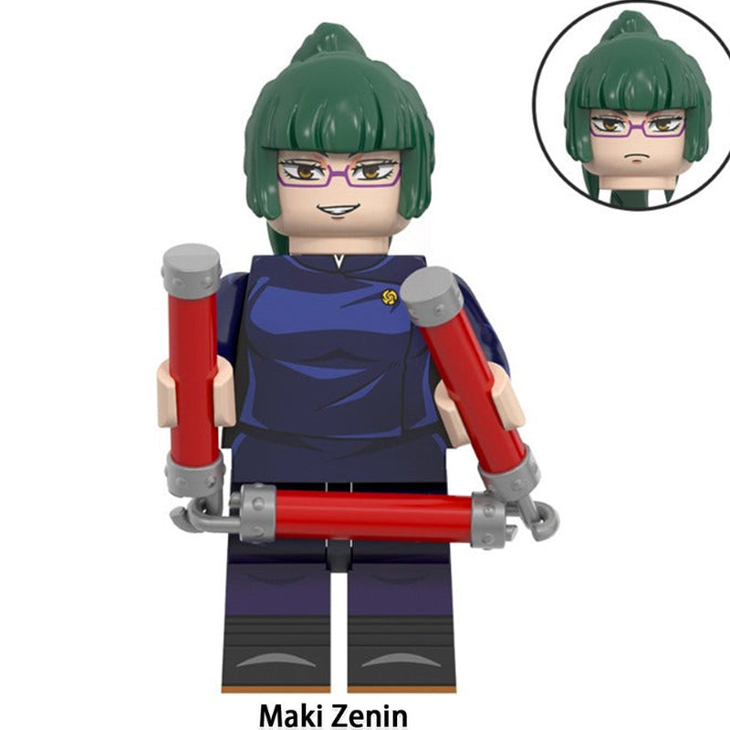 Maki Zenin Jujutsu Kaisen LEGO-compatible minifigure | custom brick minifigures