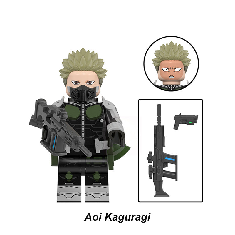 Aoi Kaguragi Kaiju No. 8 Defense Force LEGO-compatible minifigure | custom brick minifigures