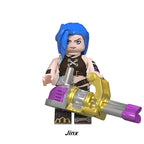 Jinx (Known As Explosive Maniac) LoL minifigure, high-detail Arcane League of Legends collectible.