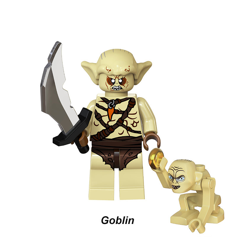 Lord Of The Rings Lotr Collection Series 3 8 Piece Custom Minifigure Set Goblin Soldier, Lego-compatible Building Block Minifigures
