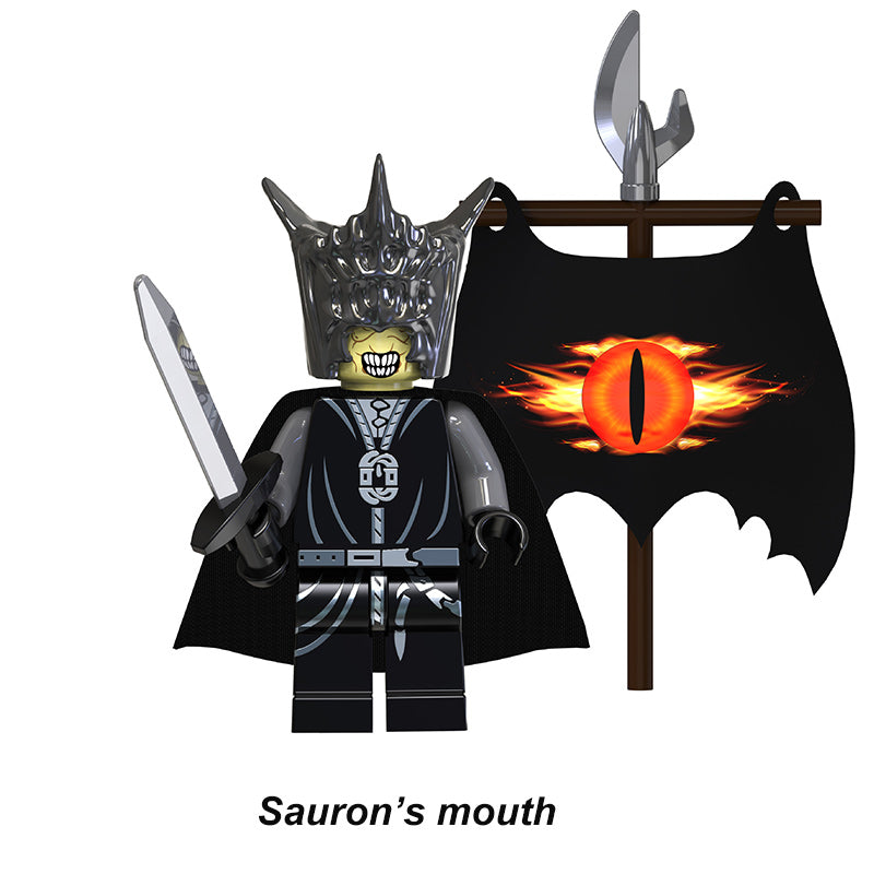 Lord Of The Rings Lotr Collection Series 3 8 Piece Custom Minifigure Set Mouth Of Sauron, Lego-compatible Building Block Minifigures