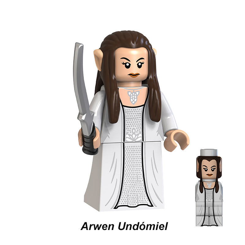 Lord Of The Rings Lotr Collection Series 4 8 Piece Custom Minifigure Set Arwen Undomiel, Lego-compatible Building Block Minifigures