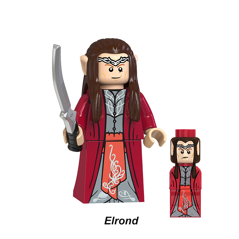 Lord Of The Rings Lotr Collection Series 4 8 Piece Custom Minifigure Set Elrond, Lego-compatible Building Block Minifigures