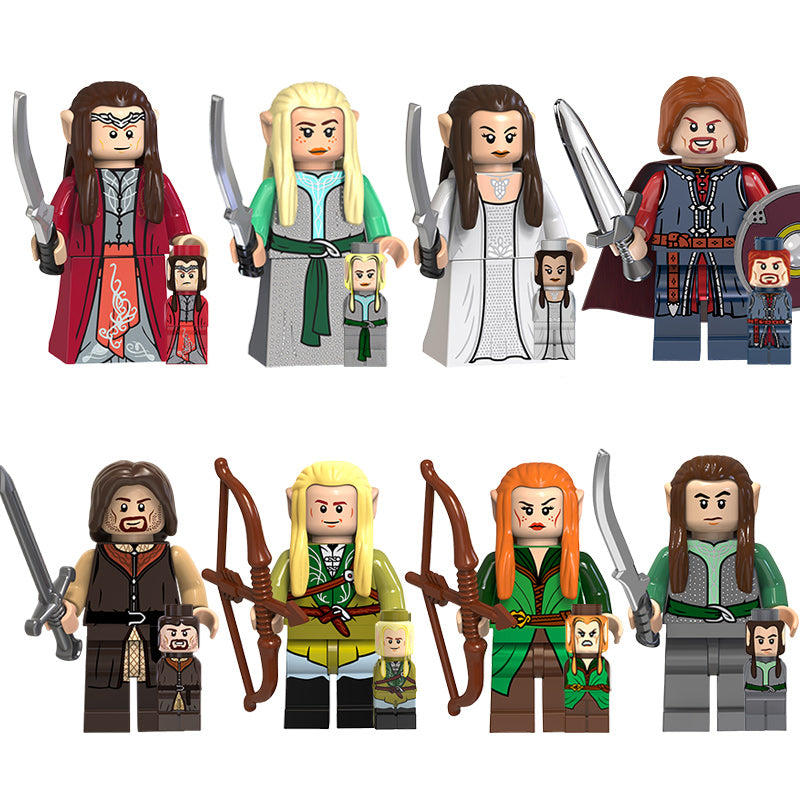 Lord Of The Rings Lotr Collection Series 4 8 Piece Custom Minifigure Set Group, Lego-compatible Building Block Minifigures