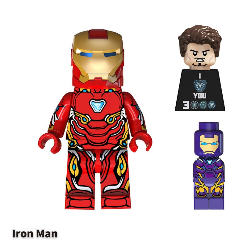 Marvel Avengers Classic Iron Man, Lego-compatible Building Block Minifigures, 8 Pcs Collection