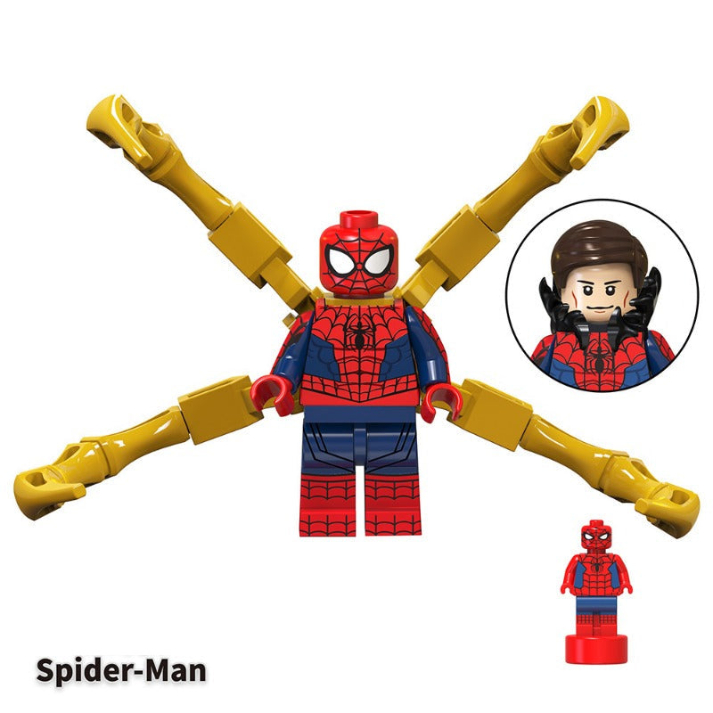 Marvel Avengers Iron Spider Armor D6E56Be4 3F2C 40Bf Bf0C 5Cb1Fedf2E38, Lego-compatible Building Block Minifigures, 8 Pcs Collection