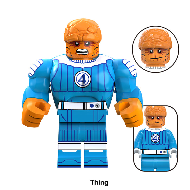 Marvel Fantastic Four Thing Fantastic Four Uniforms, Lego-compatible Building Block Minifigures, 10 Pcs Collection