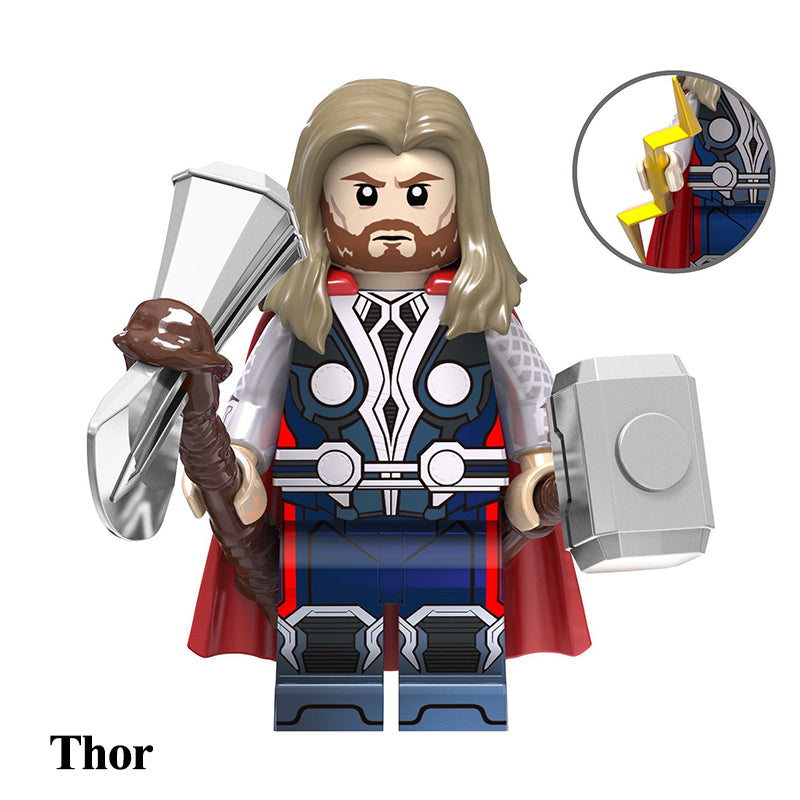 Marvel Thor Known As Short Hair, Lego-compatible Building Block Minifigures, 8 Pcs Collection