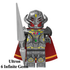Marvel Ultron Known As Ultron With Infinite Gems, Lego-compatible Building Block Minifigures, 8 Pcs Collection