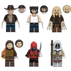 Superheroes minifigure set Old Man Logan, Pyro, Sabretooth LEGO-compatible building block toys | 6-piece set