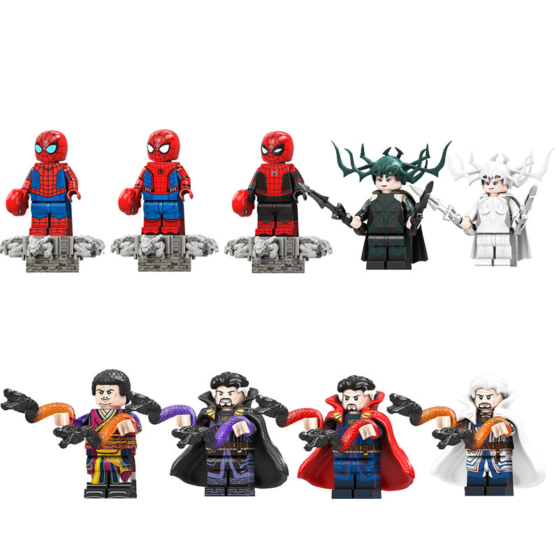 Marvel Stephen Strange Peter Parker, Lego-compatible Building Block Minifigures, 10 Pcs Collection