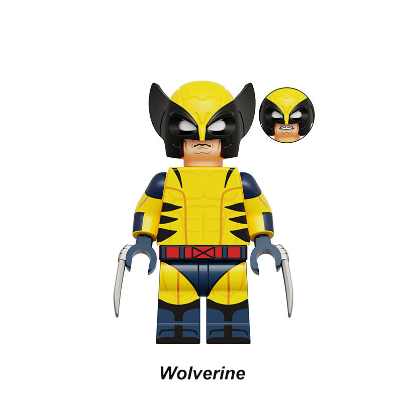 Logan Wolverine Maskless Custom LEGO-compatible minifigure | custom brick minifigures