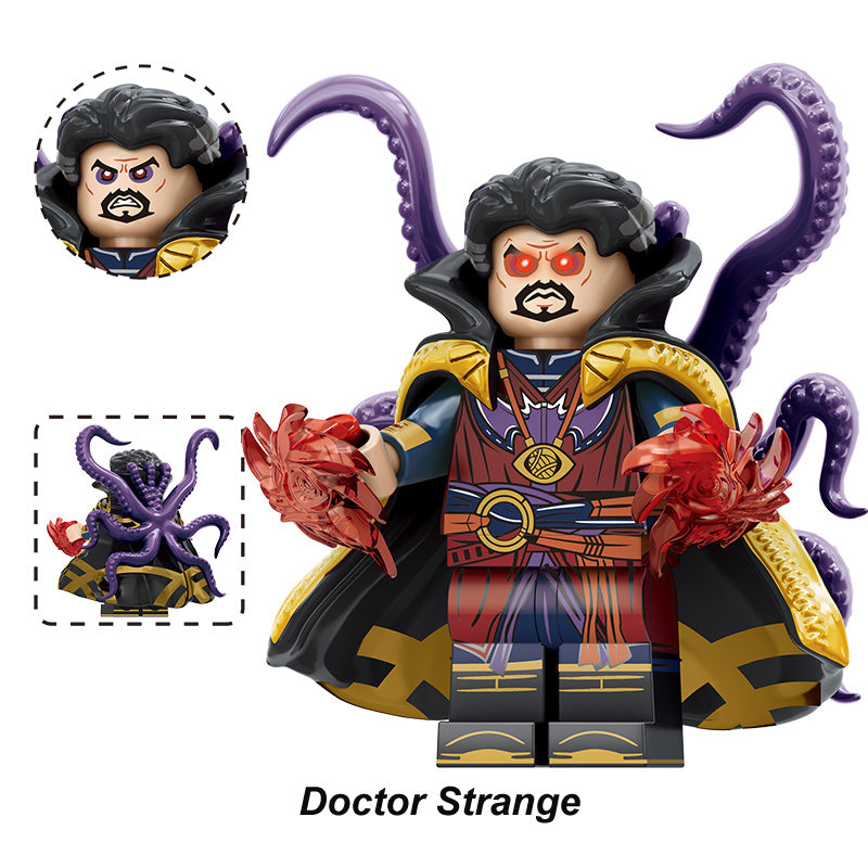 Marvel Moon Knight Doctor Strange, Lego-compatible Building Block Minifigures, 10 Pcs Collection