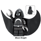 Marvel Moon Knight Moon Knight Black Suit, Lego-compatible Building Block Minifigures, 10 Pcs Collection