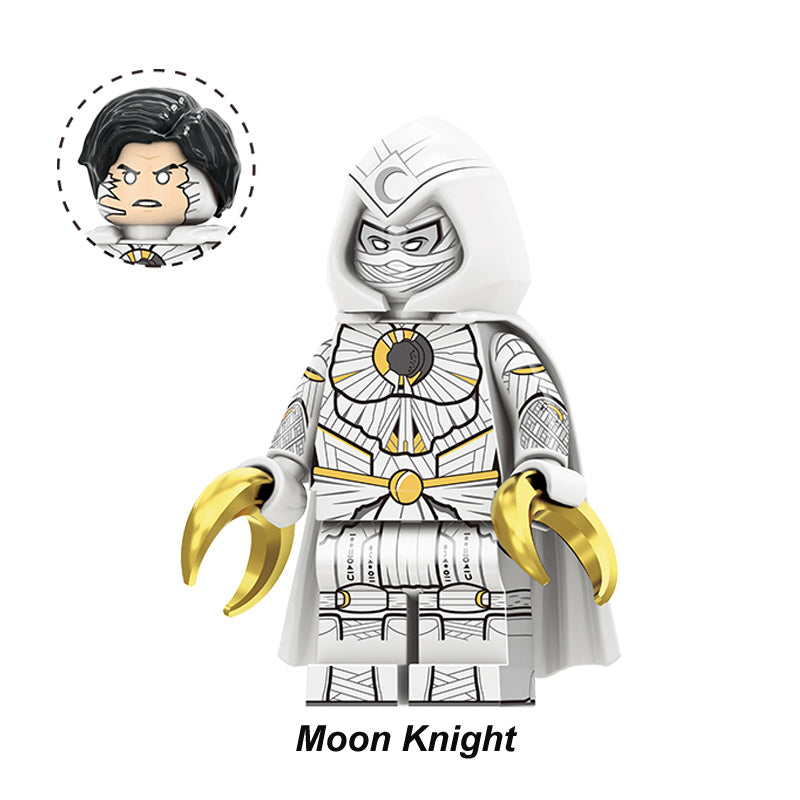 Marvel Moon Knight Moon Knight White, Lego-compatible Building Block Minifigures, 10 Pcs Collection