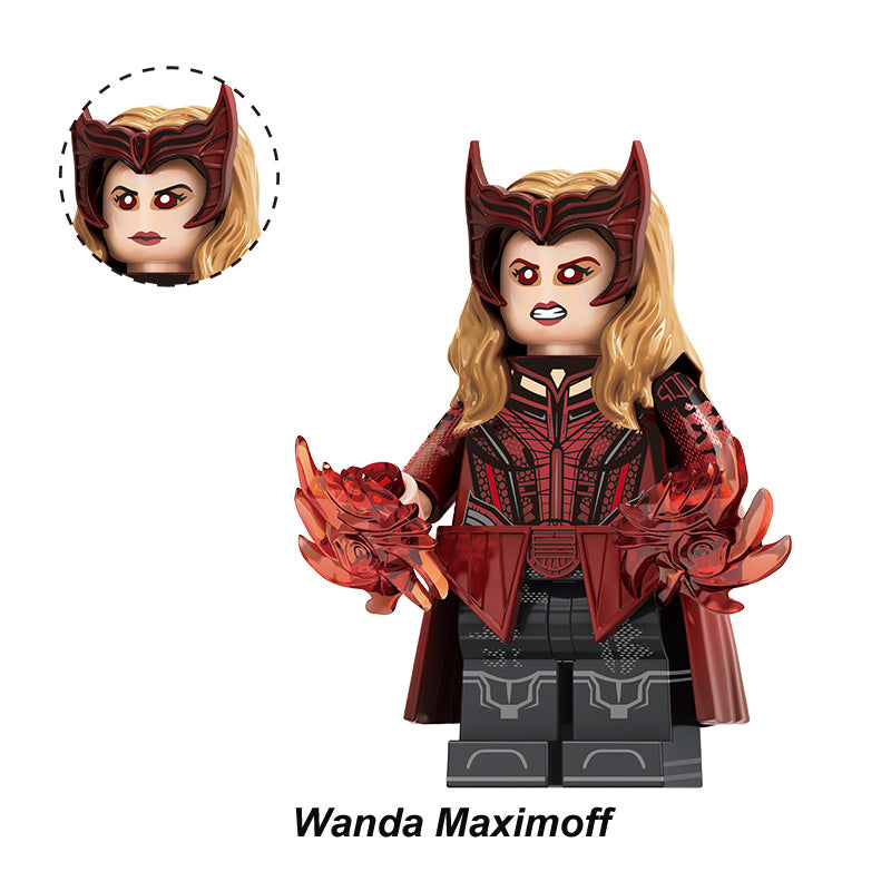 Marvel Moon Knight Scarlet Witch, Lego-compatible Building Block Minifigures, 10 Pcs Collection