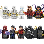Marvel Moon Knight Marc Spector Wanda Maximoff, Lego-compatible Building Block Minifigures, 10 Pcs Collection