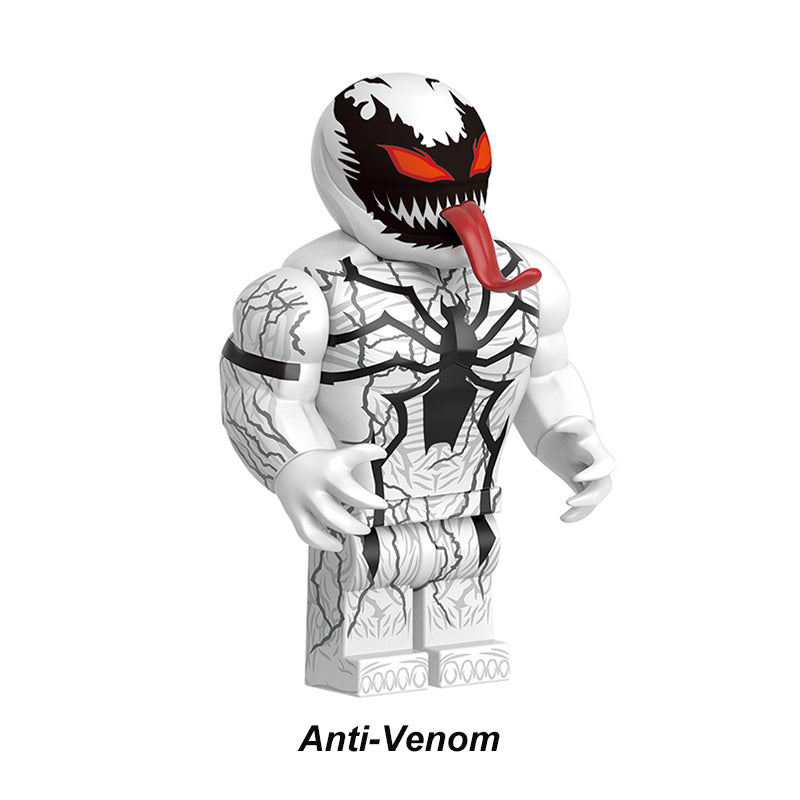 Marvel Symbiote Anti Venom, Lego-compatible Building Block Minifigures, 6 Pcs Collection