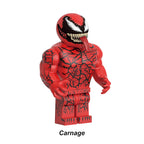 Marvel Symbiote Carnage, Lego-compatible Building Block Minifigures, 6 Pcs Collection