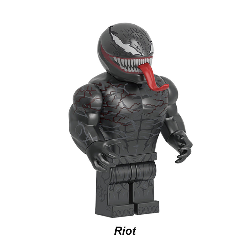 Marvel Symbiote Riot, Lego-compatible Building Block Minifigures, 6 Pcs Collection