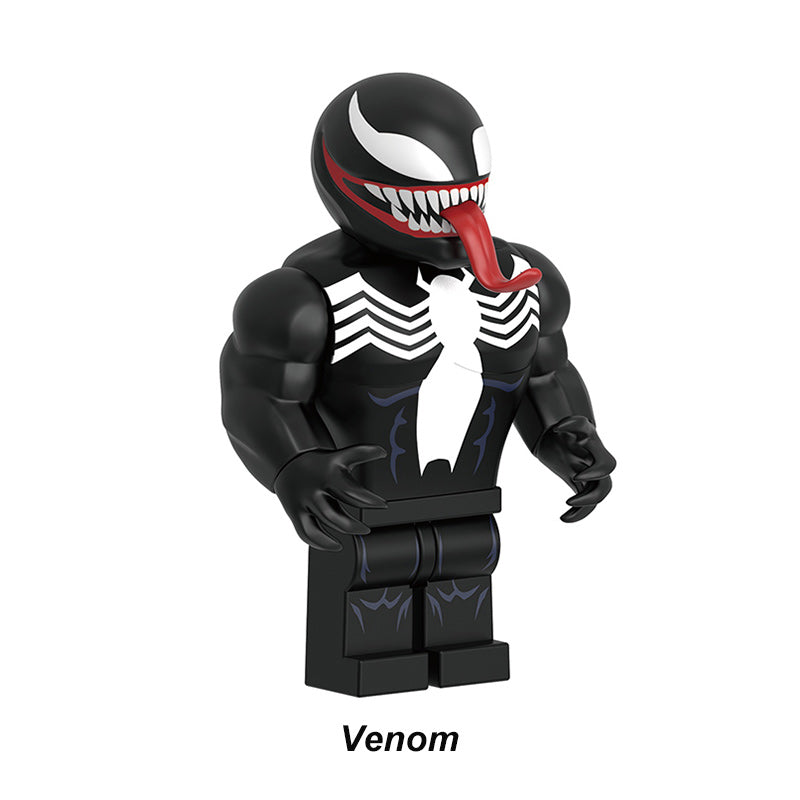 Marvel Symbiote Venom 2, Lego-compatible Building Block Minifigures, 6 Pcs Collection