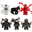 Marvel Symbiote Eddie Brock Flash Thompson, Lego-compatible Building Block Minifigures, 6 Pcs Collection