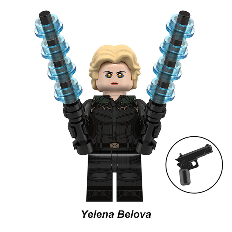 Marvel Thunderbolts Yelena Belova, Lego-compatible Building Block Minifigures, 8 Pcs Collection
