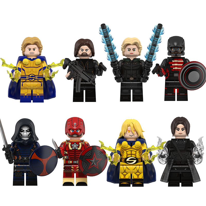 Marvel Thunderbolts Ava Starr Alexei Shostakov, Lego-compatible Building Block Minifigures, 8 Pcs Collection
