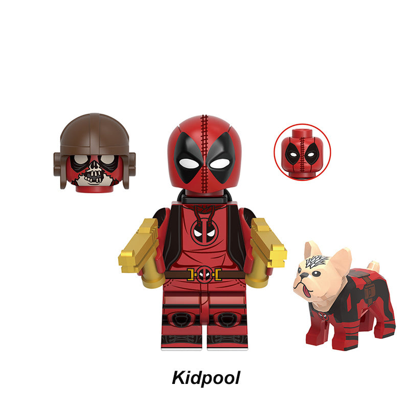 Kidpool Deadpool Corps Variant LEGO-compatible minifigure | custom brick minifigures