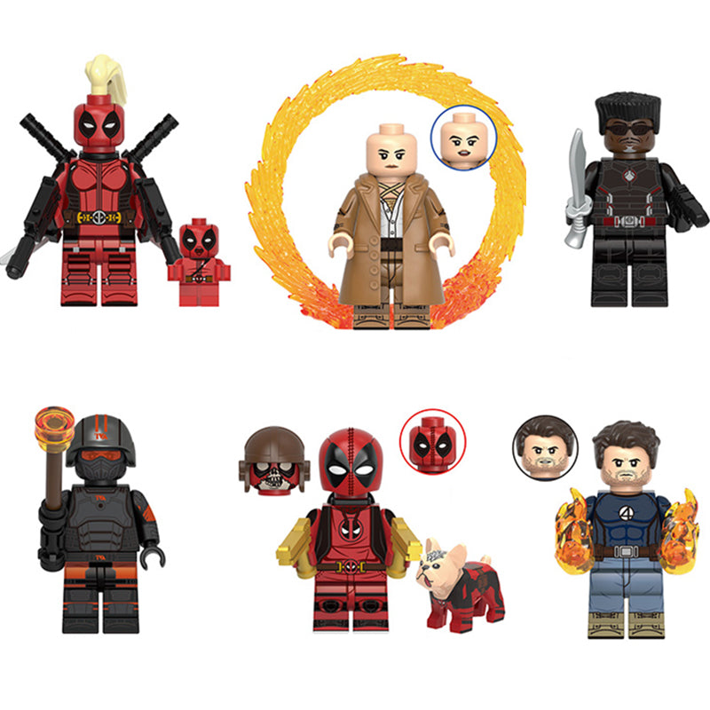 Marvel TVA Hero Mashup minifigure set Blade, Cassandra Nova, Kidpool LEGO-compatible building block toys | 6-piece set