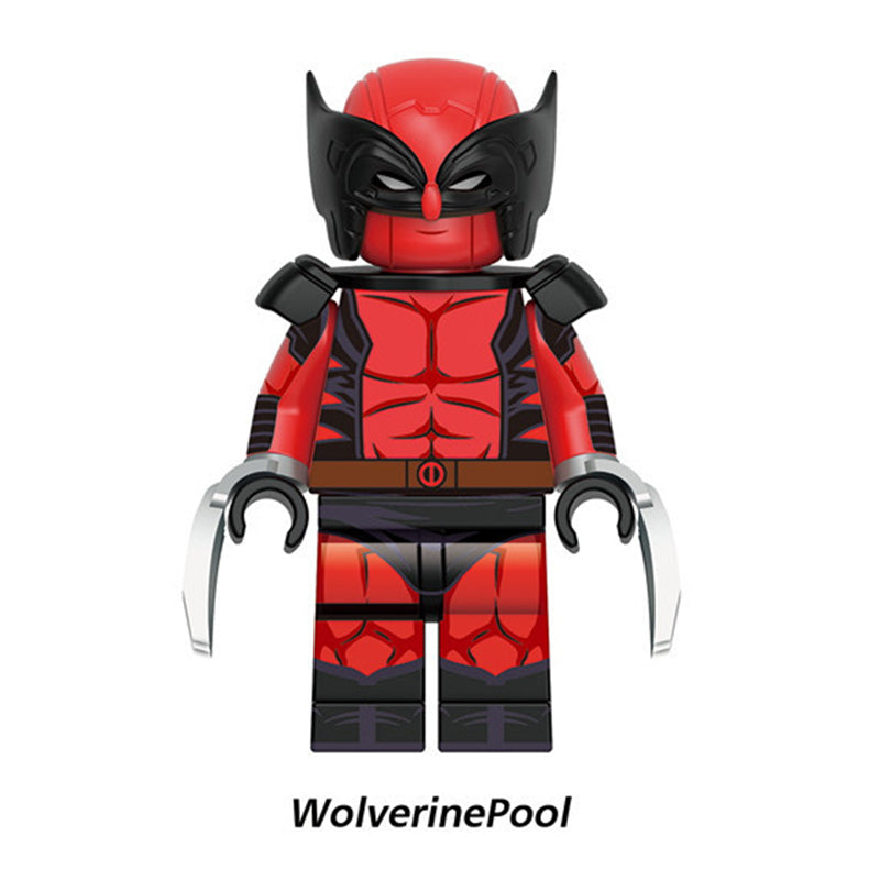 Marvel Wolverine Deadpool And Wolverinpool, Lego-compatible Building Block Minifigures, 8 Pcs Collection