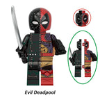Marvel Wolverine Deadpool Evil Deadpool, Lego-compatible Building Block Minifigures, 8 Pcs Collection