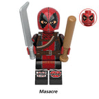 Marvel Wolverine Deadpool Masacre, Lego-compatible Building Block Minifigures, 8 Pcs Collection