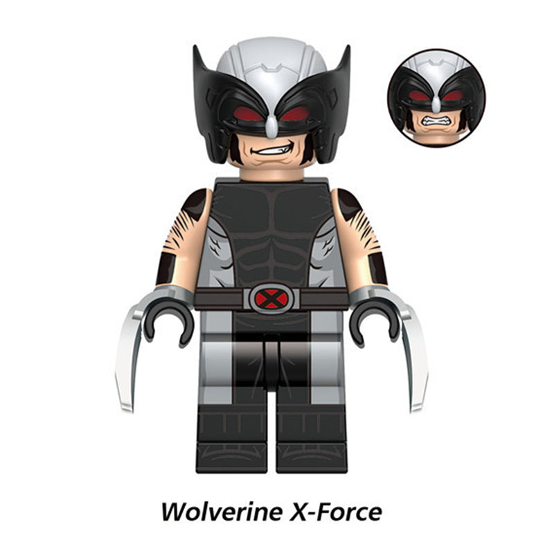 Marvel Wolverine Deadpool Wolverine X Force, Lego-compatible Building Block Minifigures, 8 Pcs Collection