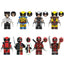 Marvel Wolverine Deadpool Wolverine Deadpool, Lego-compatible Building Block Minifigures, 8 Pcs Collection