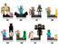 Minecraft Collection Series 2 8 Piece Custom Minifigure Set Group, Lego-compatible Building Block Minifigures