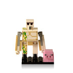 Minecraft Collection Series 2 8 Piece Custom Minifigure Set Iron Golem Pig, Lego-compatible Building Block Minifigures